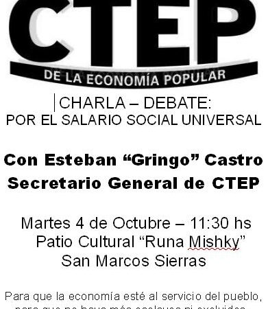 Charla de la CTEP en San Marcos Sierras