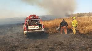 INCENDIOS| Conferencia de prensa de ministro Cabandie ayer en medio de la Ruta 38.