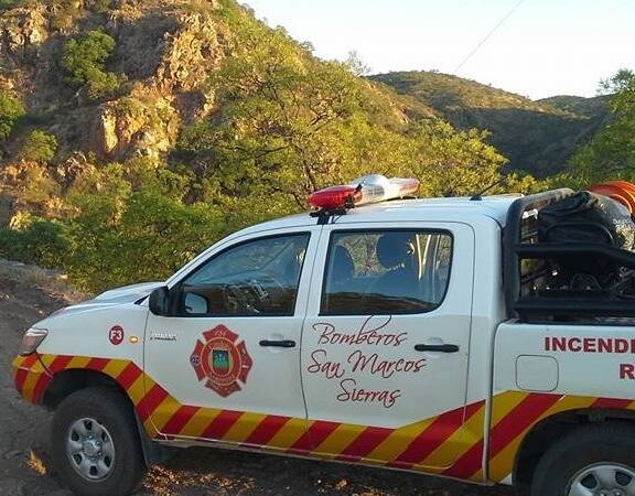 Actualizamos información, con el Jefe de Bomberos de San Marcos Sierras.