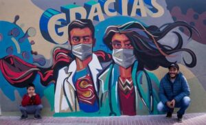 CRUZ DEL EJE | MARIO VELEZ HABLÓ DEL MURAL HOMENAJE A LOS TRABAJADORES DE LA SALUD