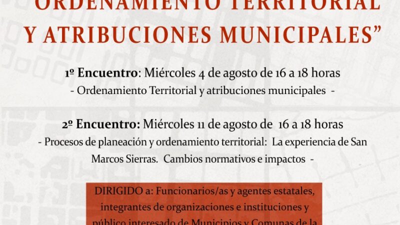 Taller de Ordenamiento territorial y atribuciones municipales.