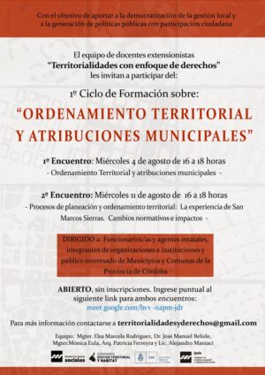 Taller de Ordenamiento territorial y atribuciones municipales.