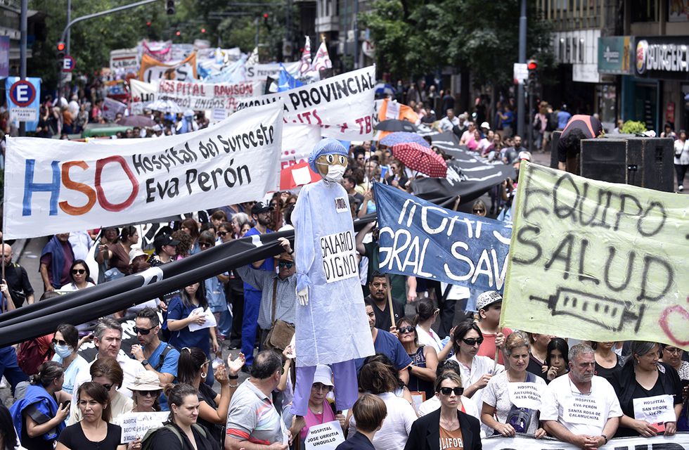 Trabajadores de la Salud en reclamo