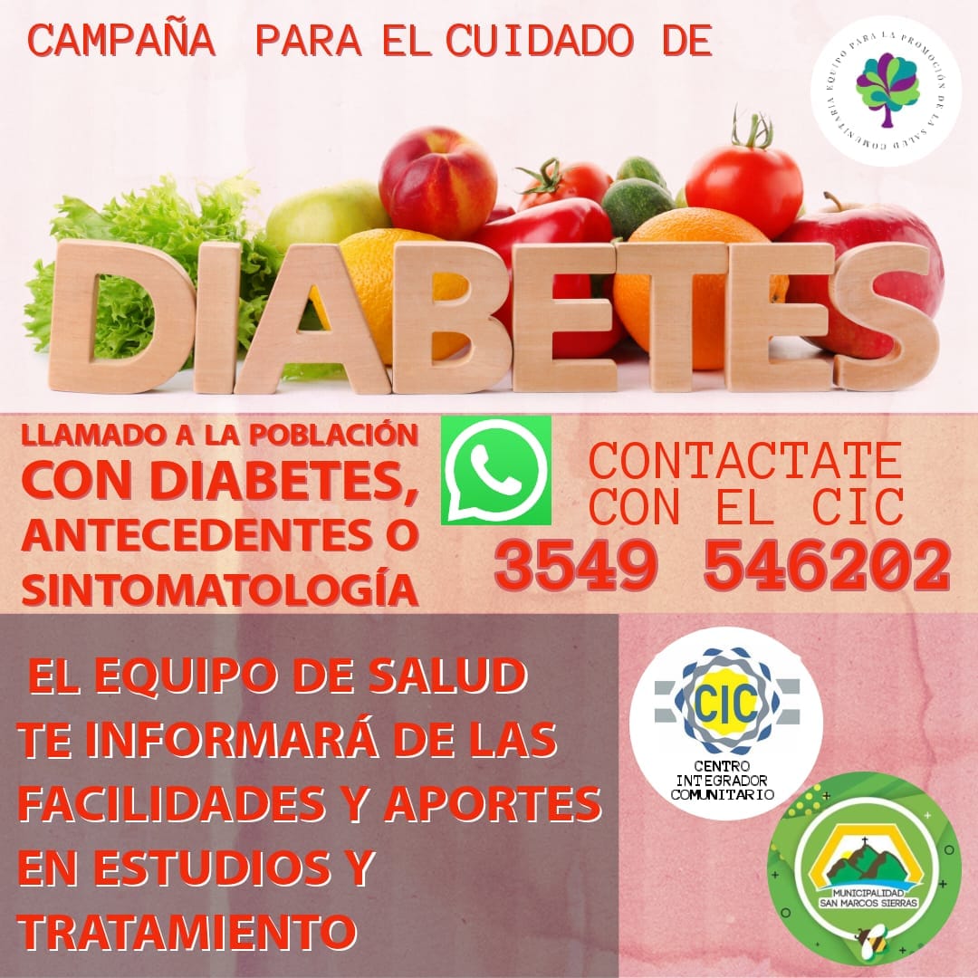 Campaña para prevención y cuidado de la diabetes