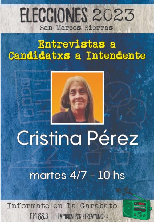 ELECCIONES: Entrevista a Cristina Pérez